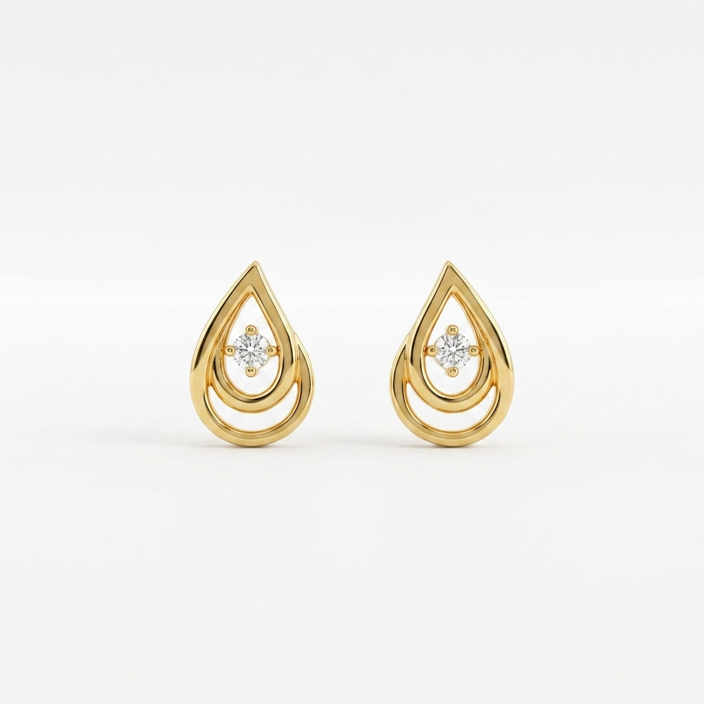 Droplet Diamond Earring