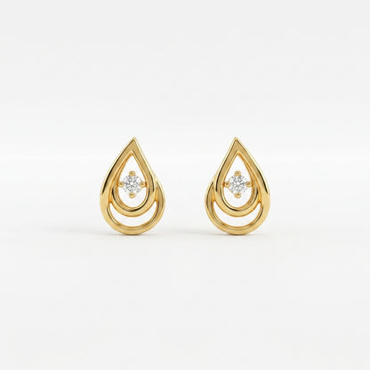 Droplet Diamond Earring