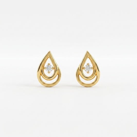 Droplet Diamond Earring