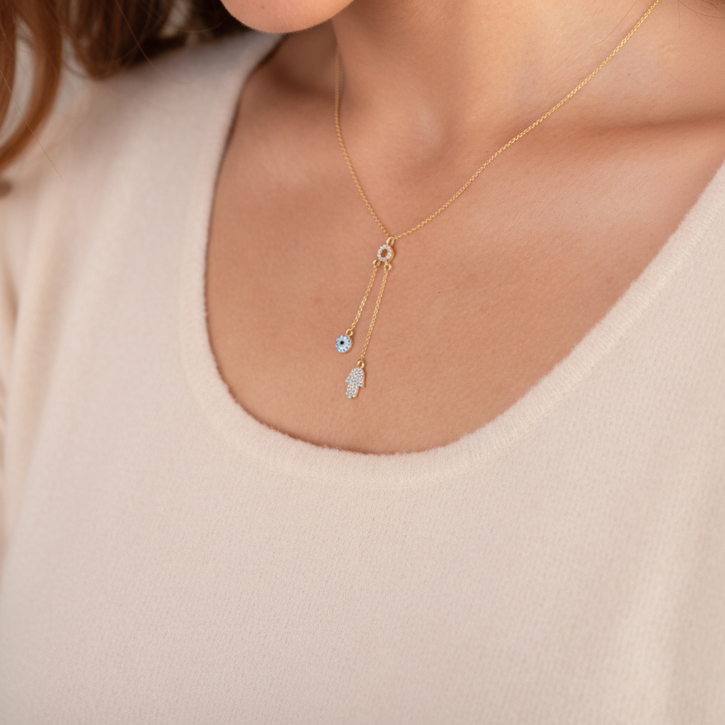 Evil Eye Hamsa Necklace