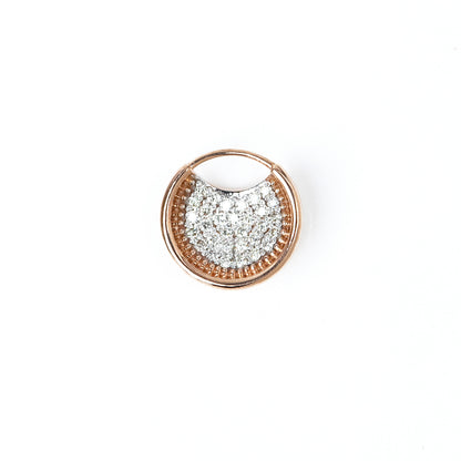 Caratly 18kt gold Diamond Universe Pendant with 0.16ct pave diamond circle design celestial jewelry under Rs 40,000