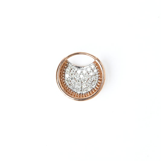 Caratly 18kt gold Diamond Universe Pendant with 0.16ct pave diamond circle design celestial jewelry under Rs 40,000
