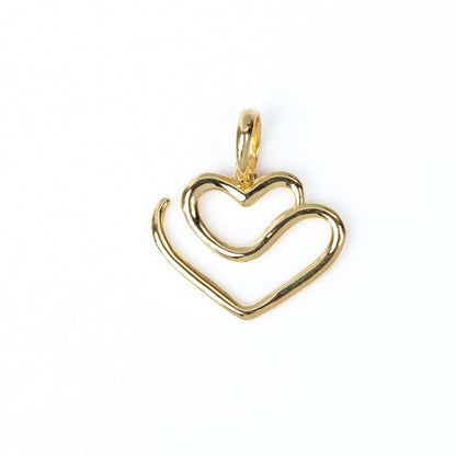 Caratly 18kt gold Draw Heart Pendant with continuous line open heart outline design under RS. 15,000