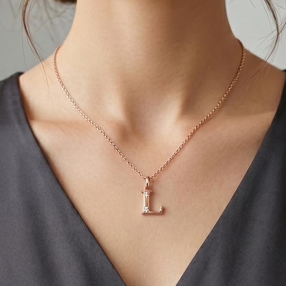 Gold Initial "L" Pendant
