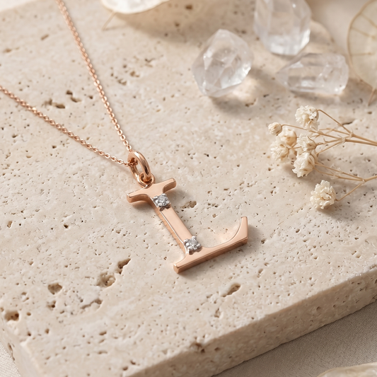 Gold Initial "L" Pendant