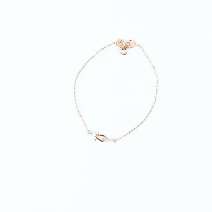 Caratly 18kt gold Horseshoe Diamond Bracelet with 0.07ct lucky charm minimalist design for women under 30000