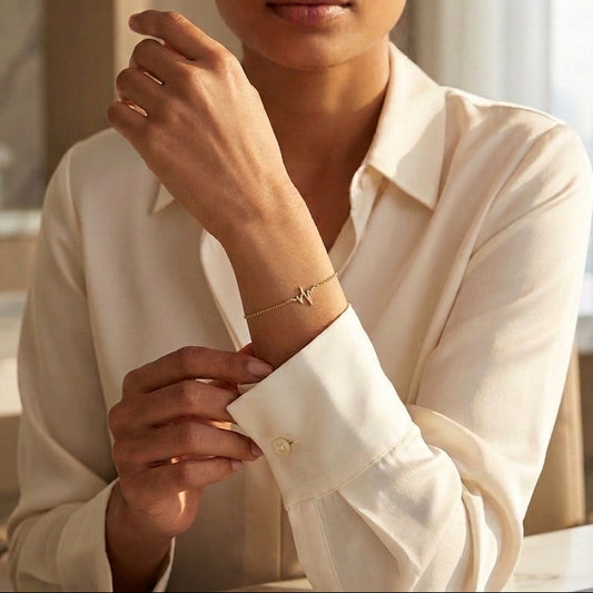 Heartbeat Gold Bracelet
