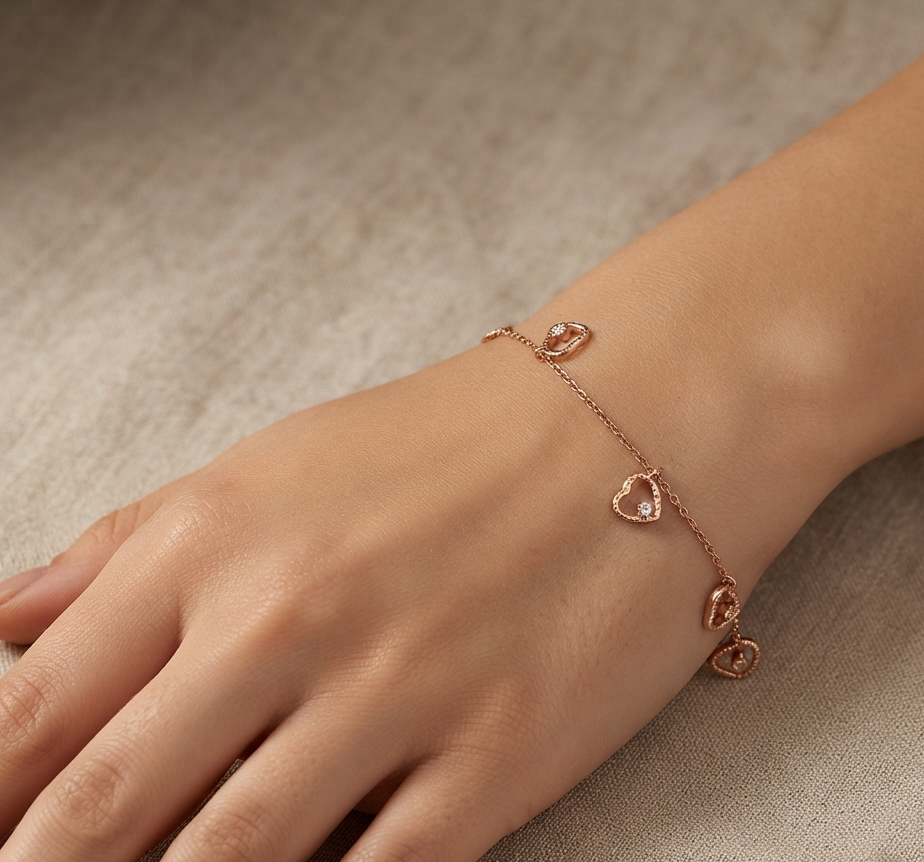 Heart Charm Bracelet