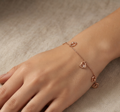 Heart Charm Bracelet