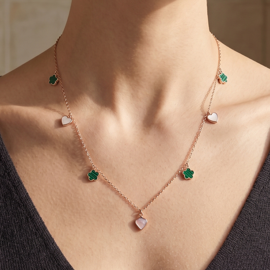 Heart & Clover Necklace