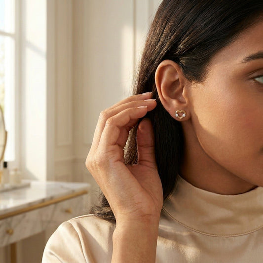 Heart Diamond Studs