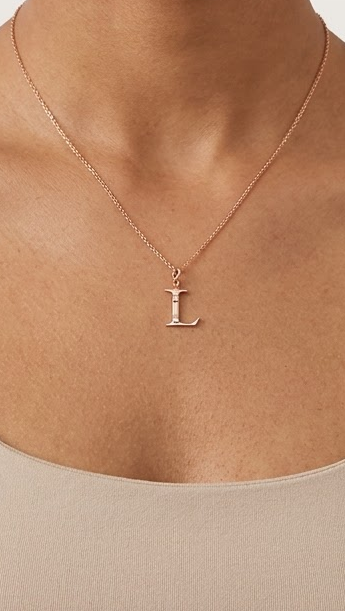 Gold Initial "L" Pendant