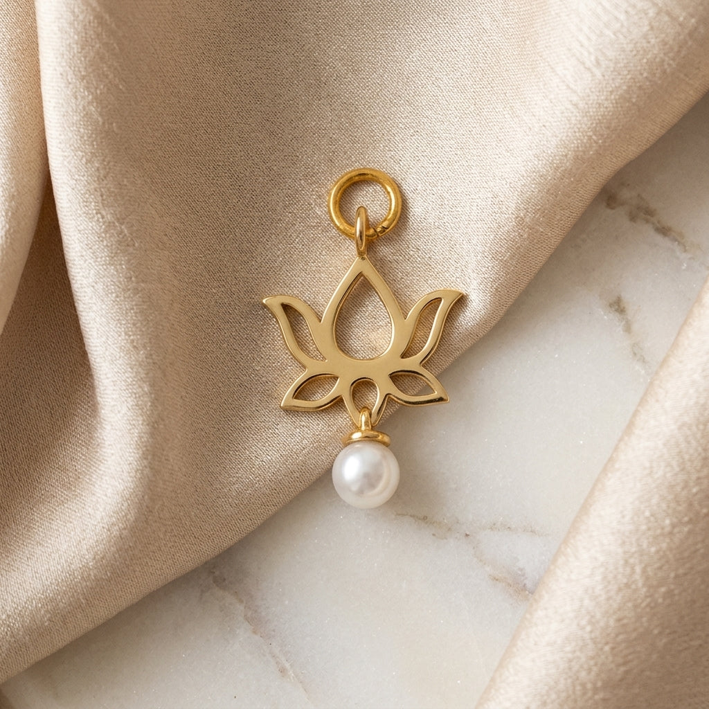 Lotus Gold Charm