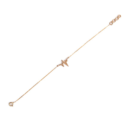 Caratly 18kt gold Heartbeat Gold Bracelet with pulse line charm minimalist design for her under 30,000