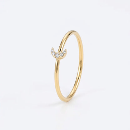 Moon Diamond Ring
