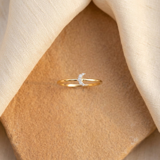 Moon Diamond Ring