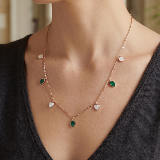 Multi-Charm Gold Necklace