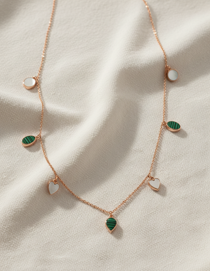 Multi-Charm Gold Necklace