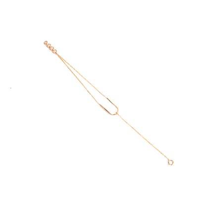 Caratly 18kt gold U Double Look Bracelet with geometric u-shaped link design, minimalist gift ideas for her under 40,000