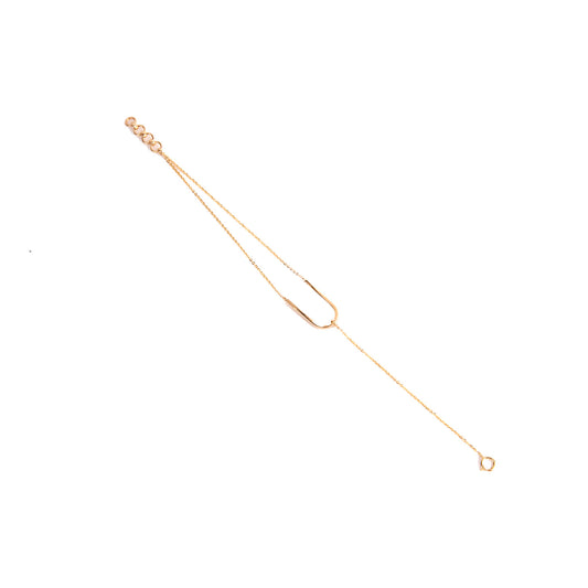 Caratly 18kt gold U Double Look Bracelet with geometric u-shaped link design, minimalist gift ideas for her under 40,000