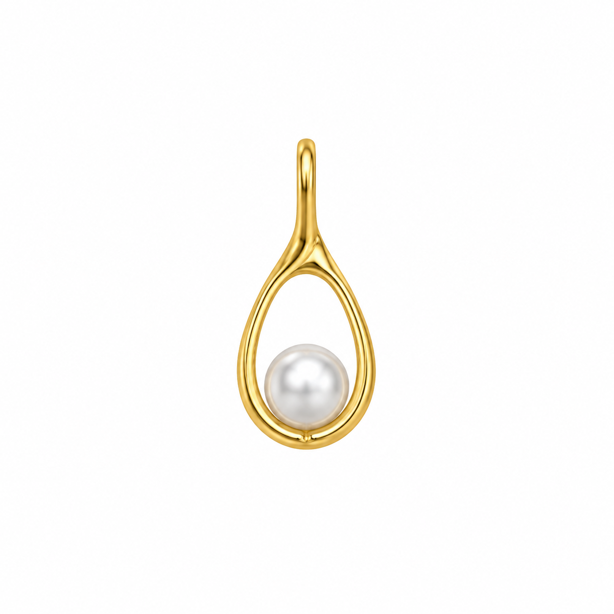 Gold Pearl Drop Pendant