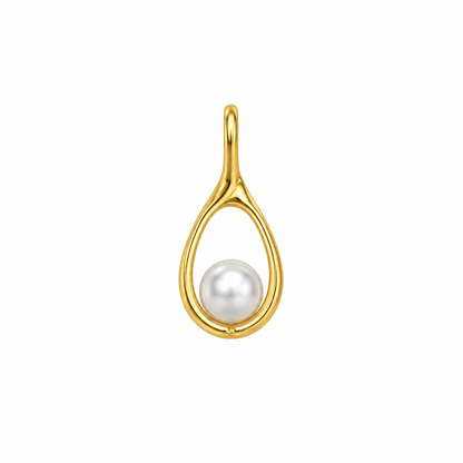 Gold Pearl Drop Pendant