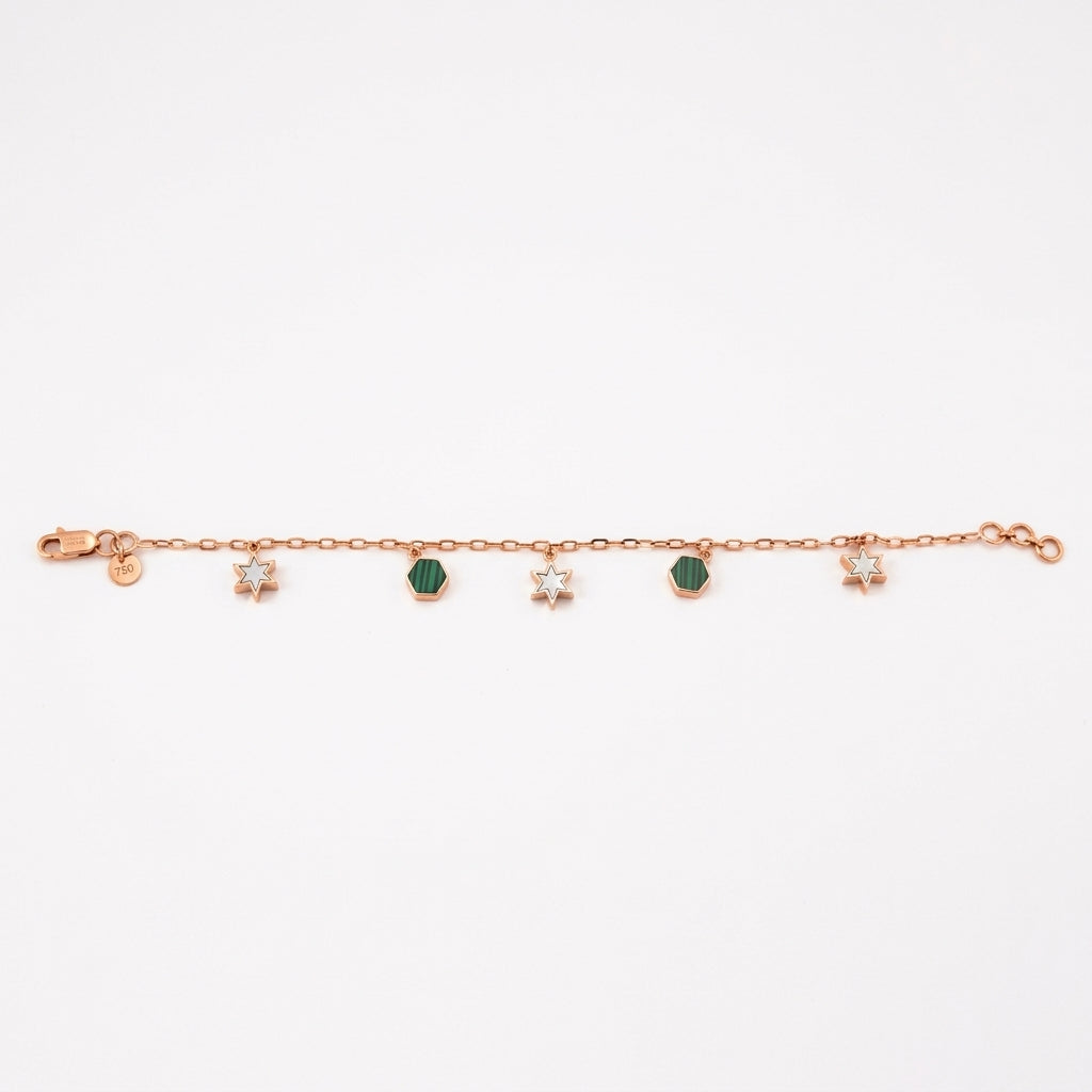 Hexagon Charm Bracelet