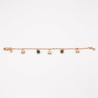 Hexagon Charm Bracelet