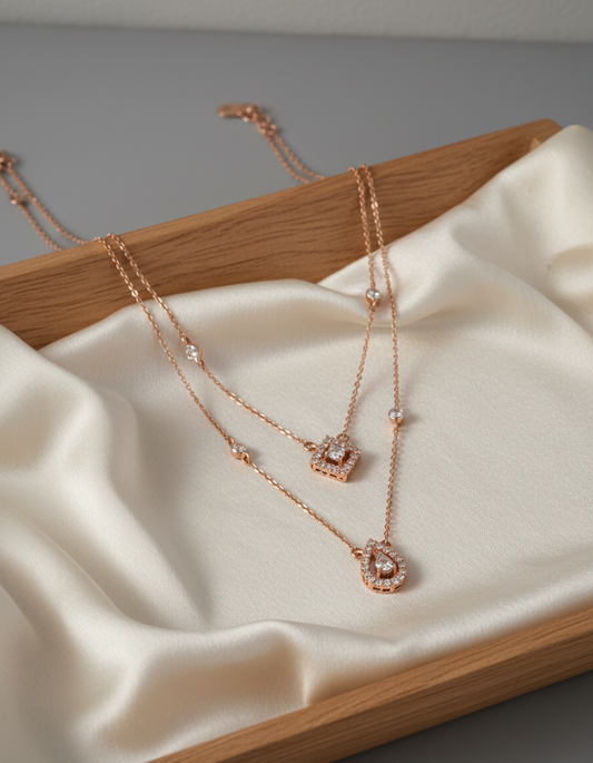 Diamond Double Necklace