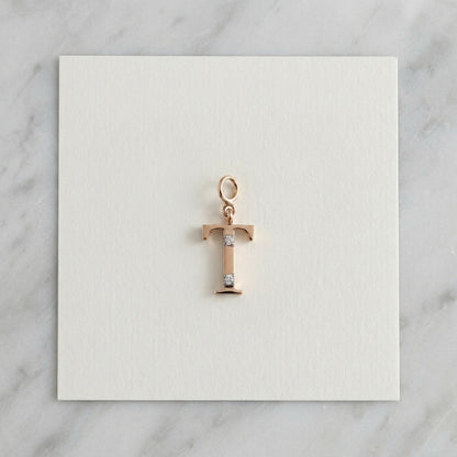 Gold Initial "T" Pendant