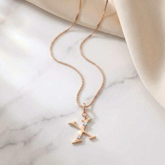 Gold Initial "X" Pendant