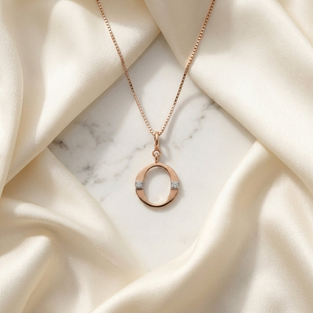 Gold Initial "O" Pendant