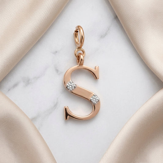 Gold Initial "S" Pendant