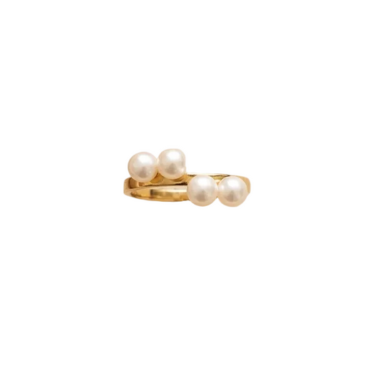 Four Pearl Gold Ring