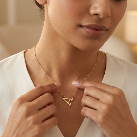Alphabet A Diamond Necklace